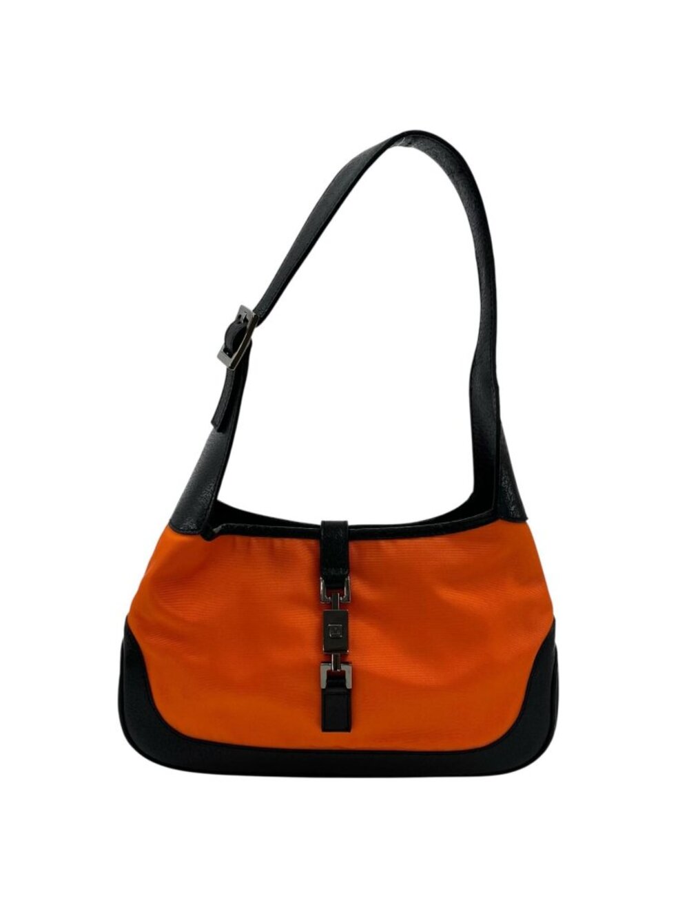 Gucci Jackie Shoulder Bag Polyester Leather Black